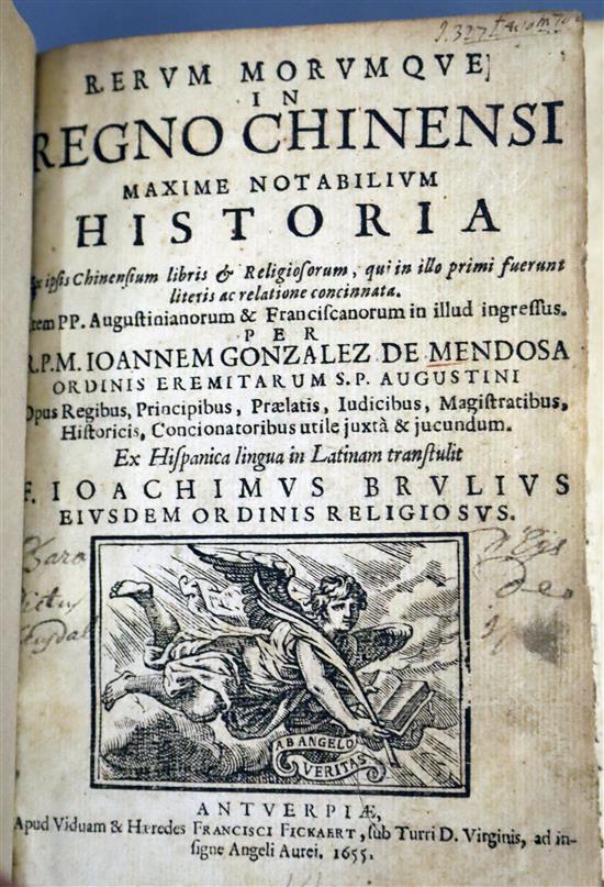 Castrucci, Pietro - La Settimana istorica overo le falicita, et infelicita ..., qto, limp vellum (torn), Todi, 1655, Gonzalez